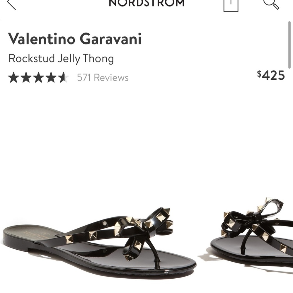 Valentino Rockstud Jelly Thongs